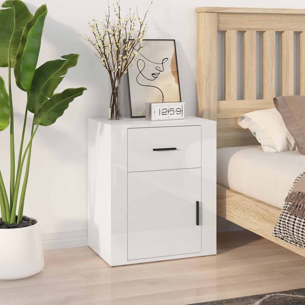 Bedside Cabinet 50X36X60 Cm Engineered Wood