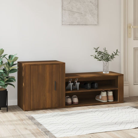 Shoe Cabinet 130X35X54 Cm Engineered Wood