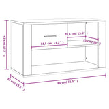 Shoe Cabinet 80X35X45 Cm Engineered Wood