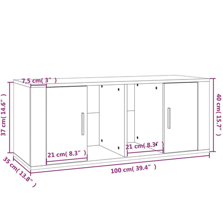 Tv Cabinet 100X35X40 Cm Engineered Wood