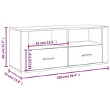Tv Cabinet 100X35X40 Cm Engineered Wood