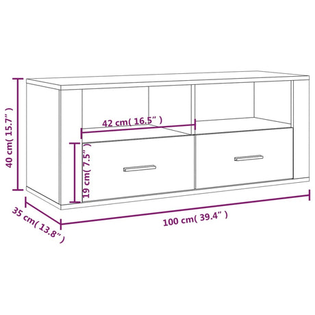 Tv Cabinet 100X35X40 Cm Engineered Wood