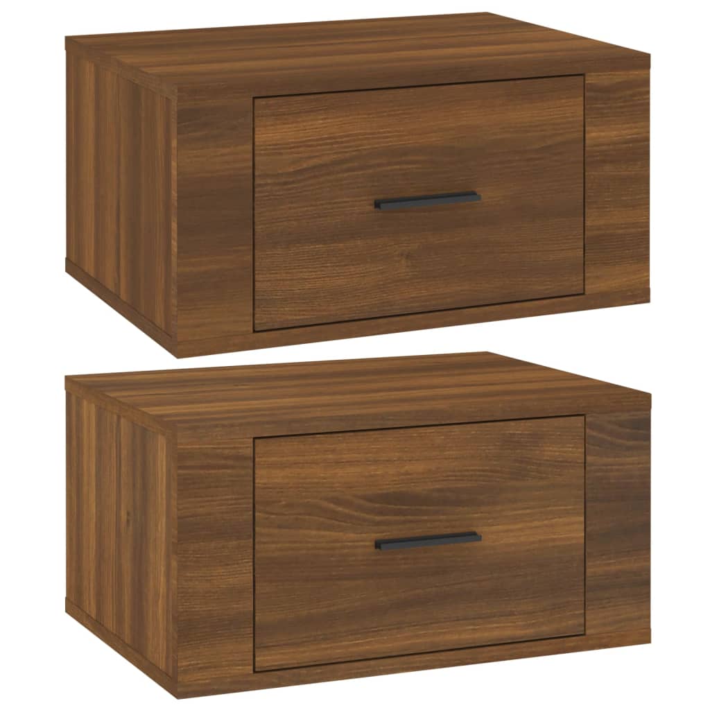 Wall-Mounted Bedside Cabinets 2 Pcs 50X36X25 Cm