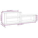 Shoe Cabinet 150X35X45 Cm Engineered Wood