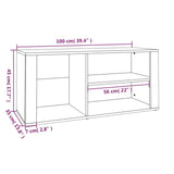 Shoe Cabinet 100X35X45 Cm Engineered Wood