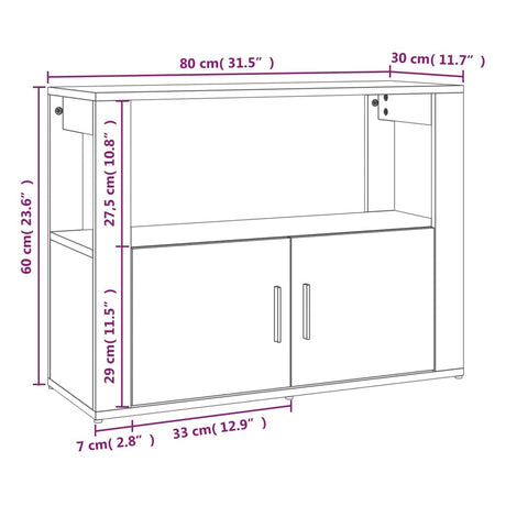 Sideboard 80X30X60 Cm Engineered Wood
