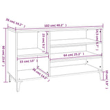 Shoe Cabinet 102X36X60 Cm Engineered Wood