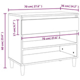 Shoe Cabinet 70X36X60 Cm Engineered Wood
