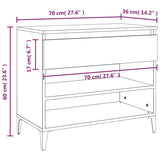 Shoe Cabinet 70X36X60 Cm Engineered Wood