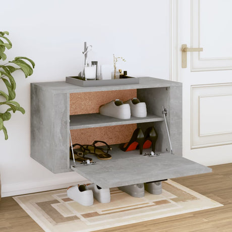 Wall-Mounted Shoe Cabinet 70X35X38 Cm Engineered Wood