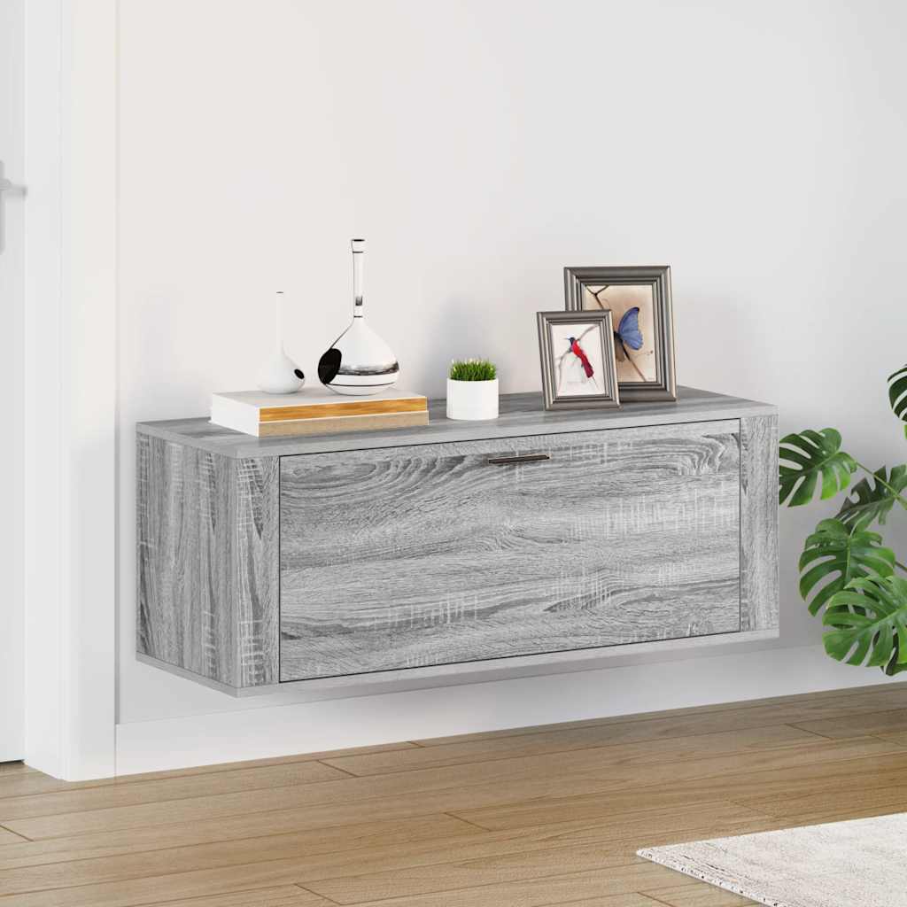 Wall Shoe Cabinet 100X35X38 Cm Engineered Wood