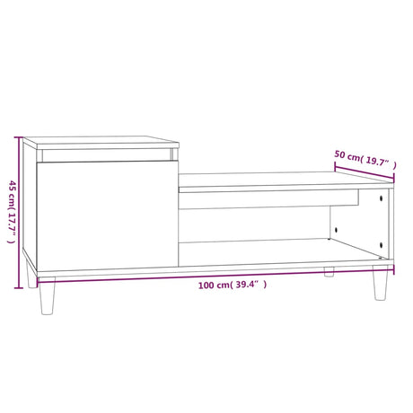 Coffee Table 100X50X45 Cm Engineered Wood