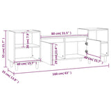Tv Cabinet 160X35X55 Cm Engineered Wood
