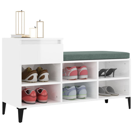 Shoe Cabinet 102X36X60 Cm Engineered Wood