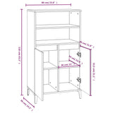 Highboard 60X36X110 Cm Engineered Wood