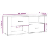 Tv Cabinet 100X35X40 Cm Engineered Wood