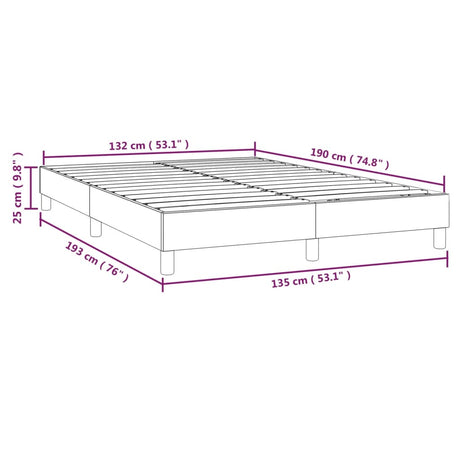 Bed Frame Without Mattress Double Faux Leather (Uk/Ie/Fi/No Only)