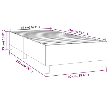 Bed Frame Without Mattress Single Fabric (Uk/Ie/Fi/No Only)