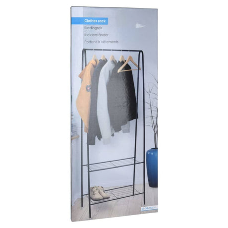 Storage Solutions Clothing Rack With 2 Tiers 61X34X152 Cm