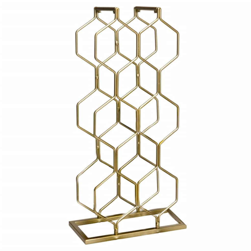 Wine Rack for 8 Bottles Metal Gold