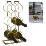 Wine Rack for 8 Bottles Metal Gold