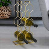 Wine Rack for 8 Bottles Metal Gold