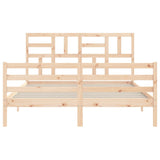 Bed Frame without Mattress King Size Solid Wood