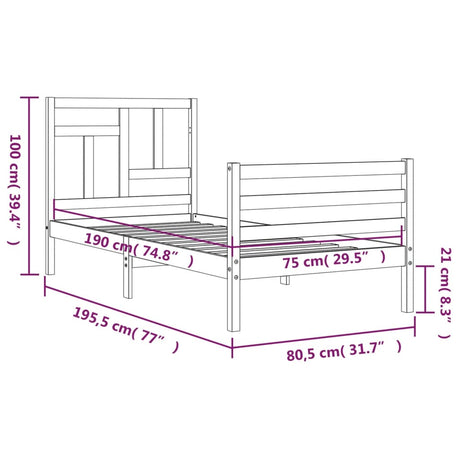 Bed Frame Without Mattress Small Single Solid Wood