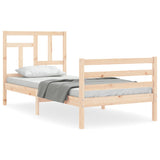 Bed Frame without Mattress Single Solid Wood