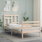 Bed Frame without Mattress Single Solid Wood