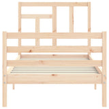 Bed Frame without Mattress Single Solid Wood