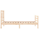 Bed Frame without Mattress Single Solid Wood