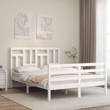 Bed Frame without Mattress White 120x200 cm Solid Wood