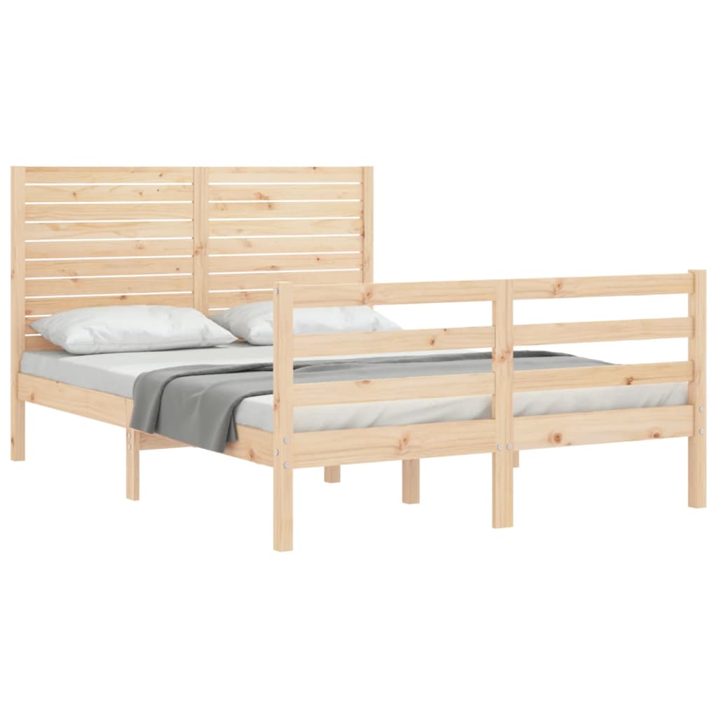 Bed Frame without Mattress Small Double Solid Wood