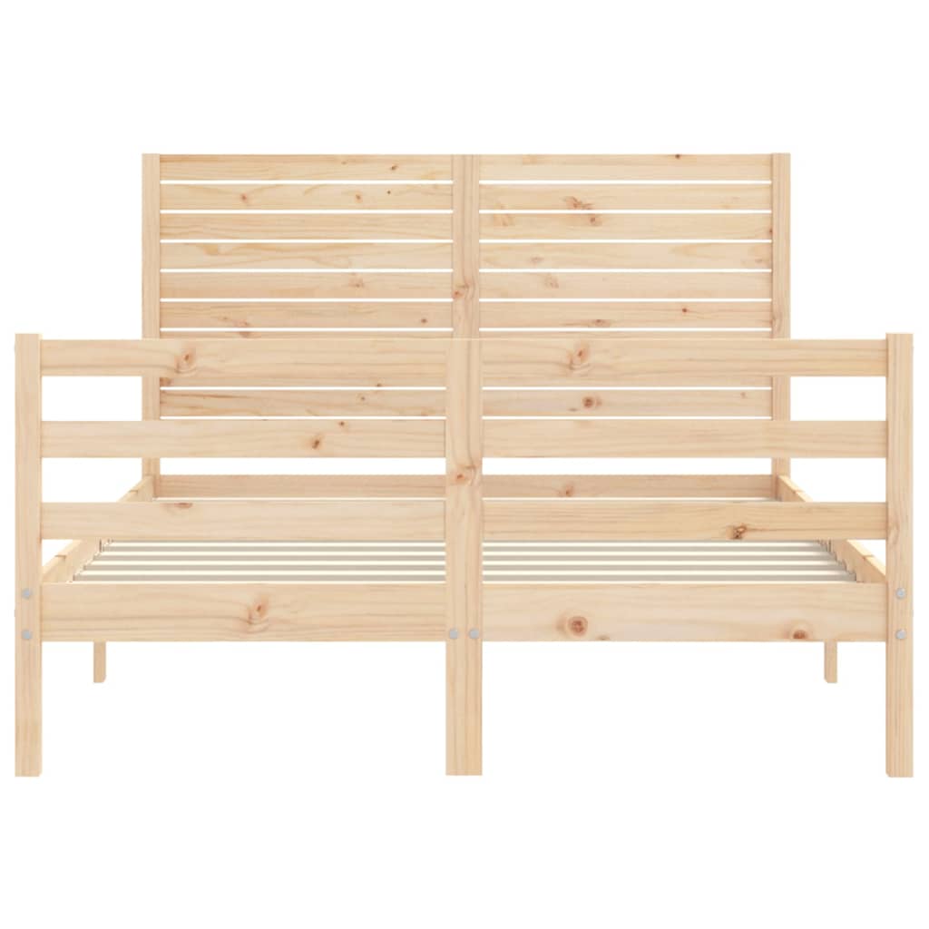 Bed Frame without Mattress Small Double Solid Wood