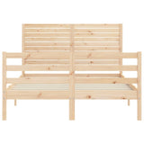 Bed Frame without Mattress Small Double Solid Wood