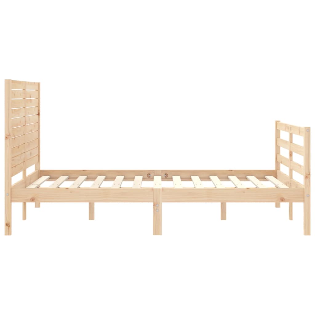 Bed Frame without Mattress Small Double Solid Wood