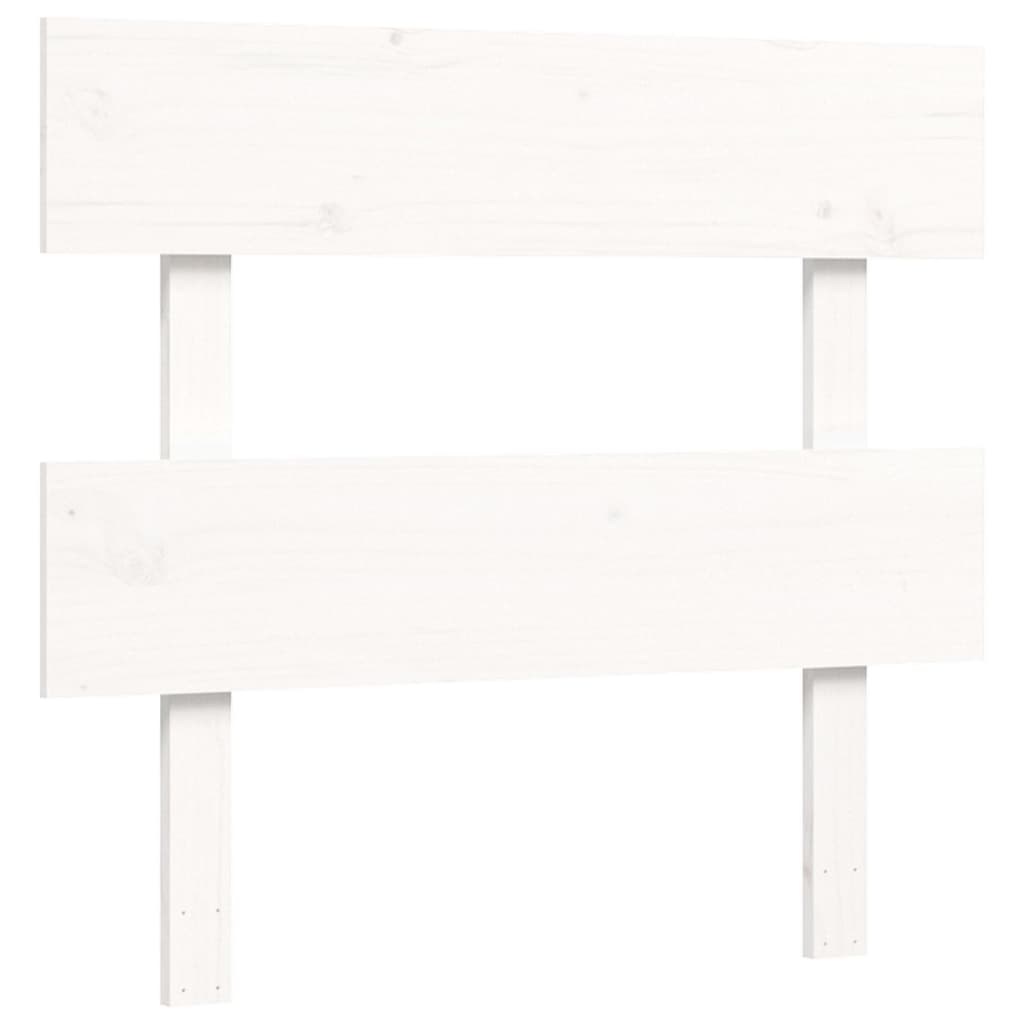 Bed Frame without Mattress White 100x200 cm Solid Wood