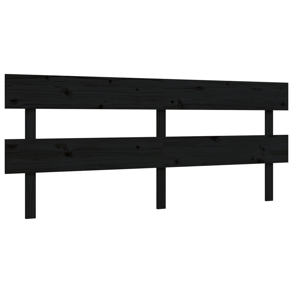 Bed Frame without Mattress Black 200x200 cm Solid Wood