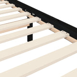Bed Frame without Mattress Black 200x200 cm Solid Wood