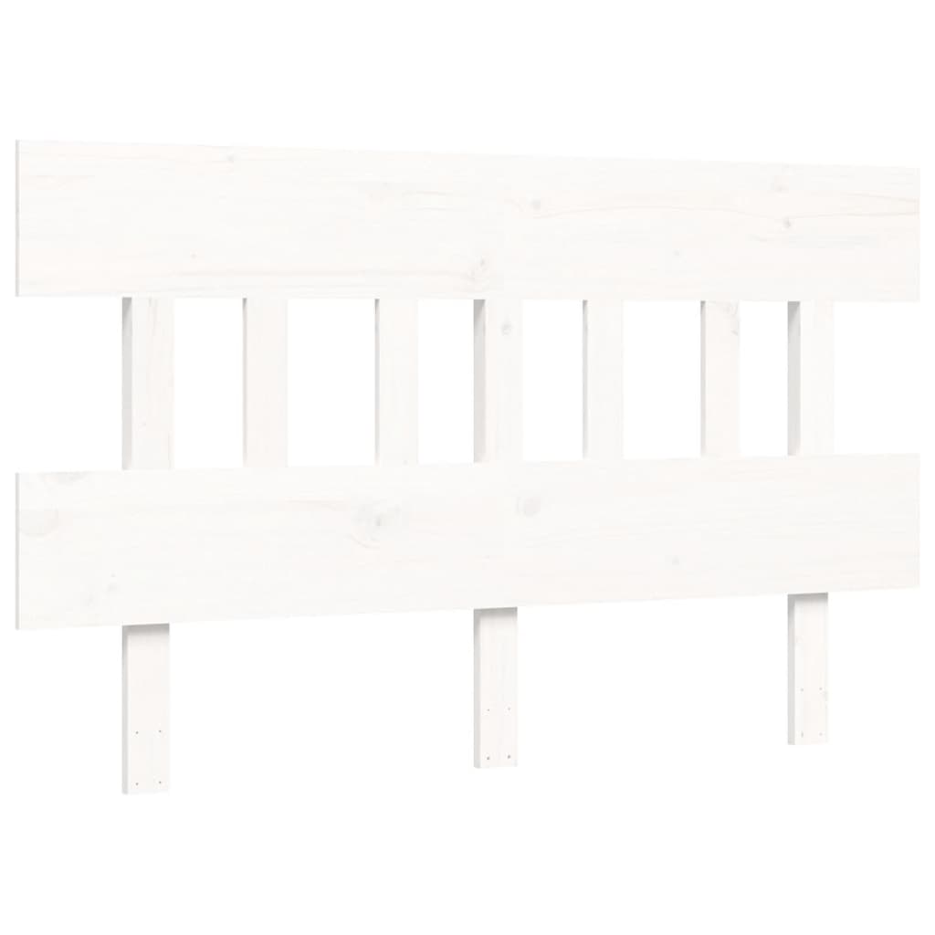 Bed Frame without Mattress White Small Double Solid Wood