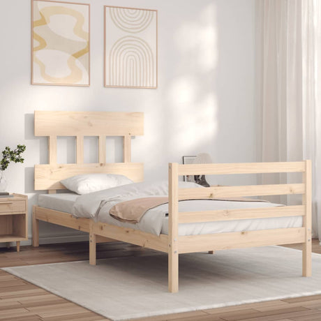 Senior Bed Without Mattress Single Solid Wood