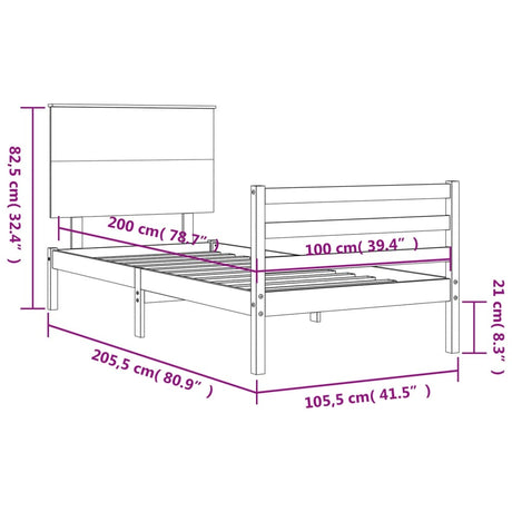 Bed Frame Without Mattress Solid Wood