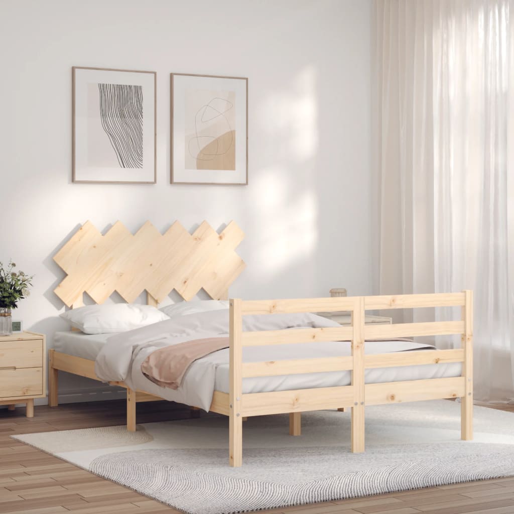 Bed Frame Without Mattress King Size Solid Wood