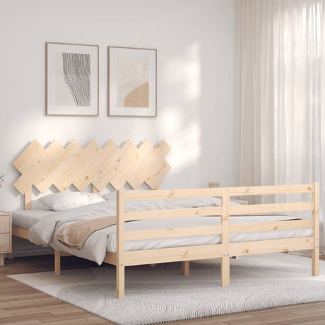 Bed Frame Without Mattress King Size Solid Wood