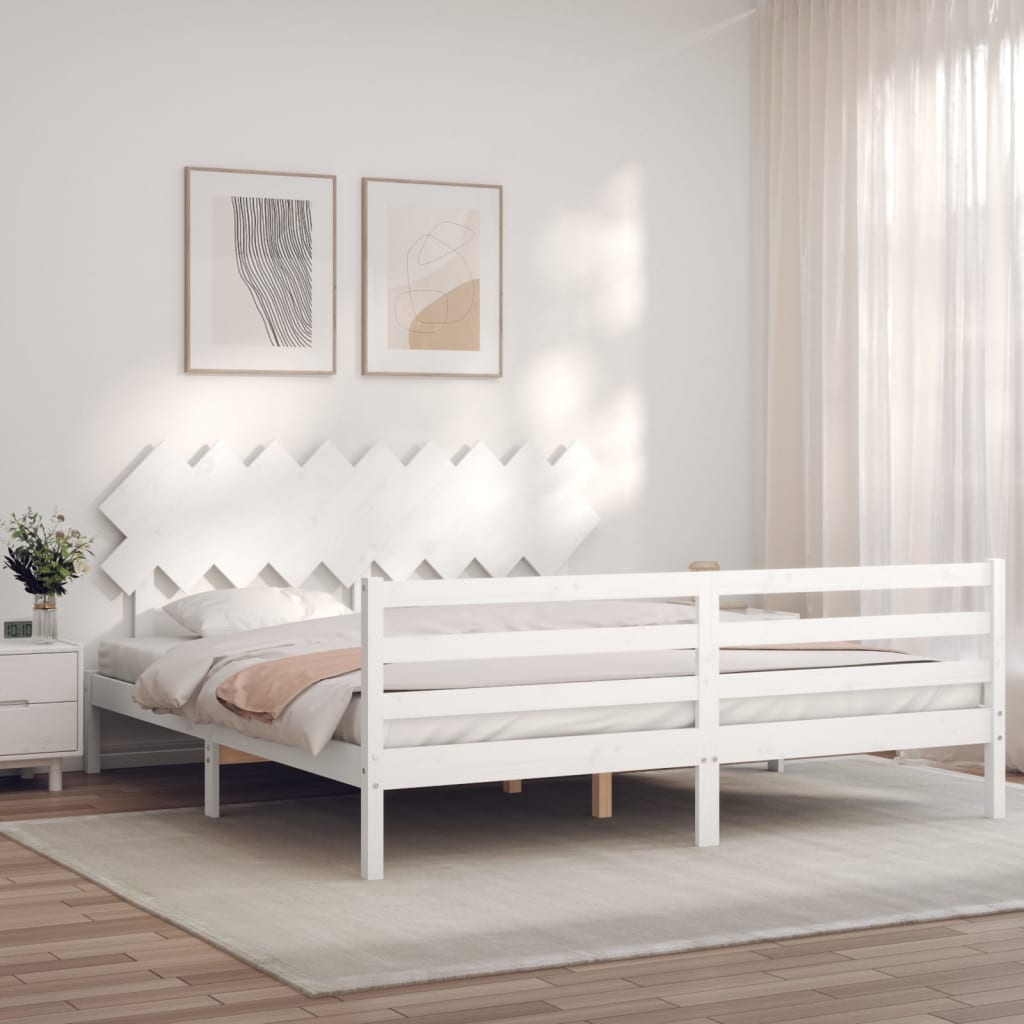 Bed Frame Without Mattress King Size Solid Wood