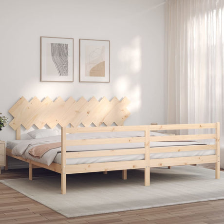 Bed Frame Without Mattress King Size Solid Wood