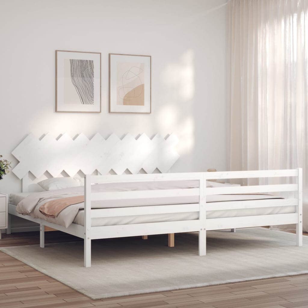 Bed Frame Without Mattress King Size Solid Wood