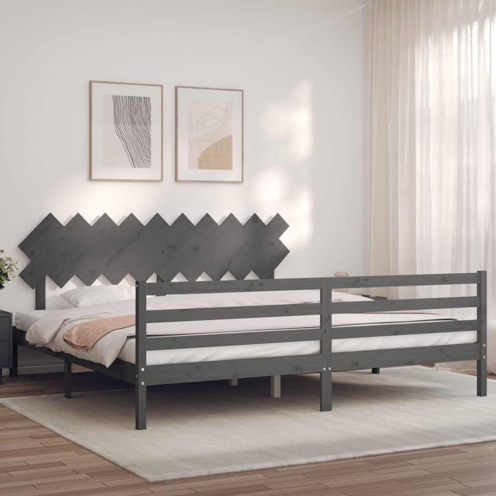 Bed Frame Without Mattress King Size Solid Wood
