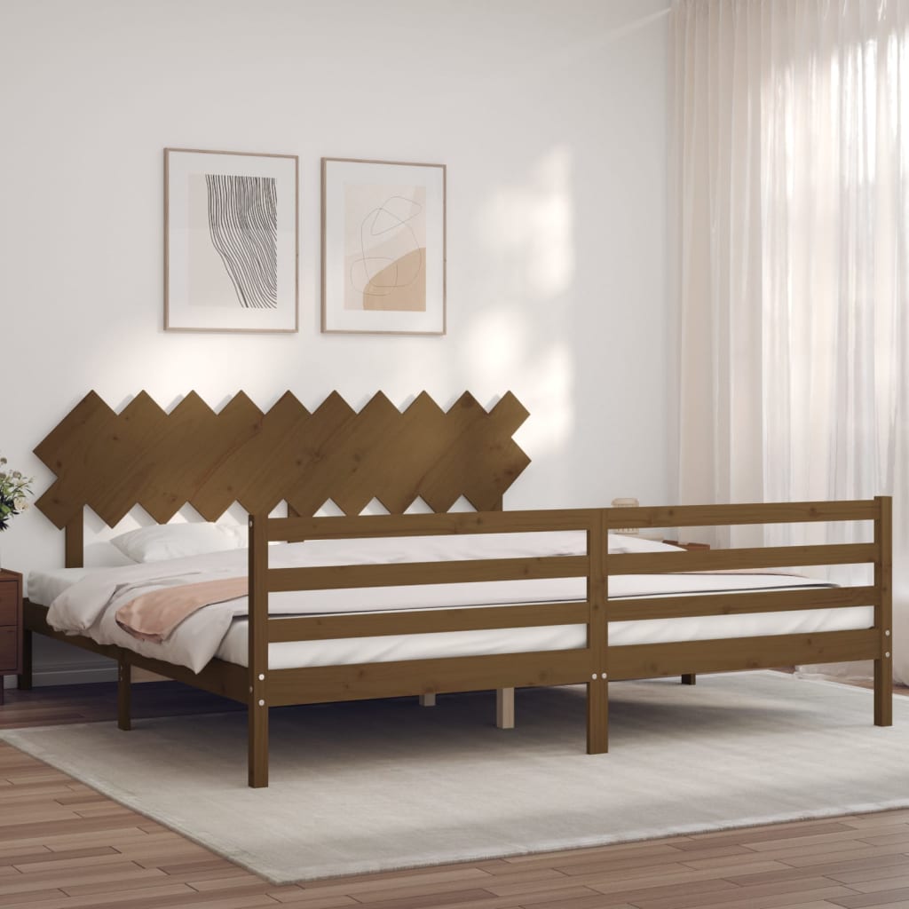 Bed Frame Without Mattress King Size Solid Wood